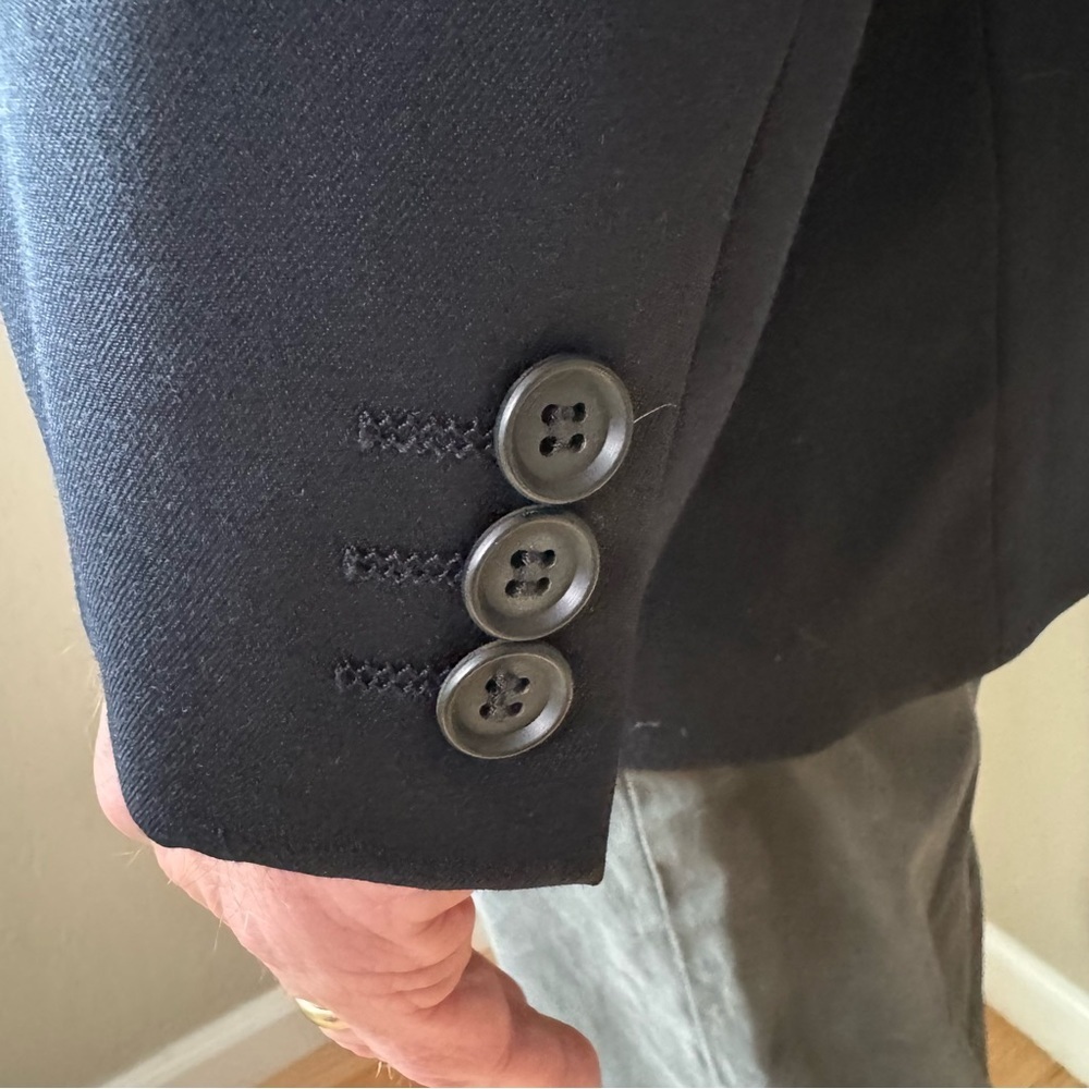 BOSS HUGO BOSS “Al Capone” Double Breasted Blazer Sport Coat Pure New Wool Blue - Picture 10 of 16